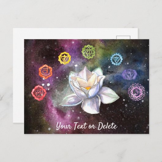 *~* Cosmic Celestial Chakra Cosmos Canvas Print Briefkaart (Voorkant / Achterkant)