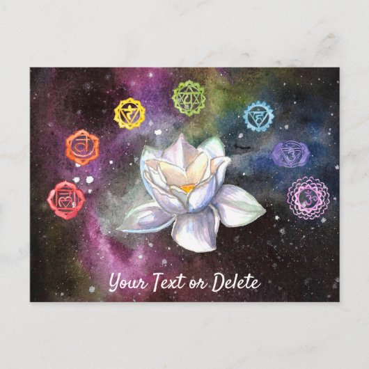 *~* Cosmic Celestial Chakra Cosmos Canvas Print Briefkaart (Voorkant)