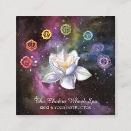 *~* Cosmic Celestial Chakra Symbols Cosmos Lotus Vierkante Visitekaartje