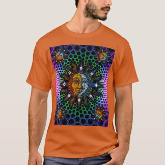 Cosmic Celestial Mosaic Sun amp Moon T-shirt