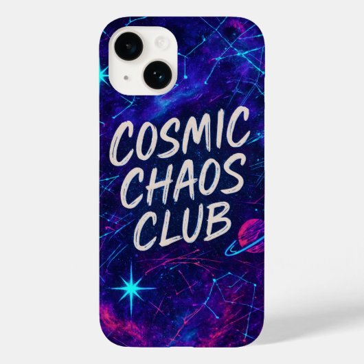 Cosmic Chaos Club Vibrant iPhone Case (Achterkant)