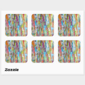Cosmic Chaos-Stickers Vierkante Sticker (Vel)