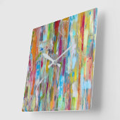 Cosmic Chaos Wall Clock Vierkante Klok (Hoek)