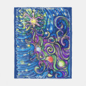 Cosmic Christmas Tree Fleece Deken (Voorkant)