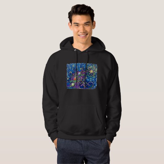 Cosmic Christmas Tree Hoodie (Voorkant volledig)