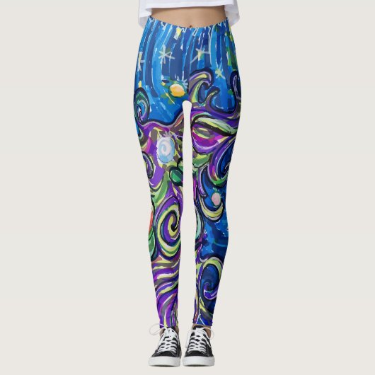Cosmic Christmas Tree Leggings (Voorkant)