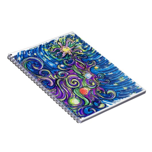 Cosmic Christmas Tree Notitieboek (Rechterzijde)