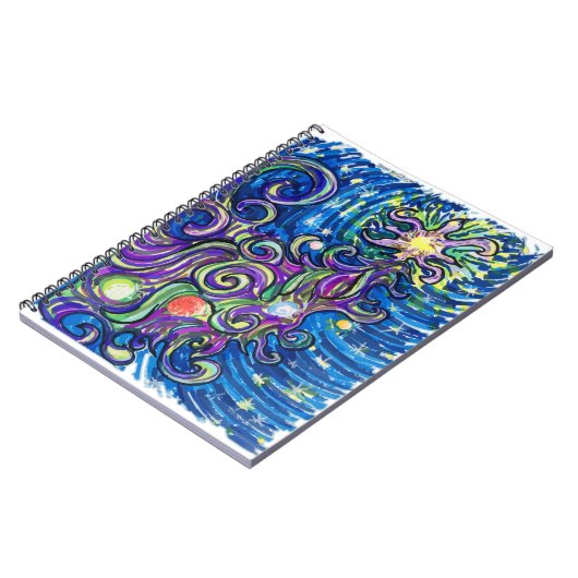 Cosmic Christmas Tree Notitieboek (Linkerzijde)