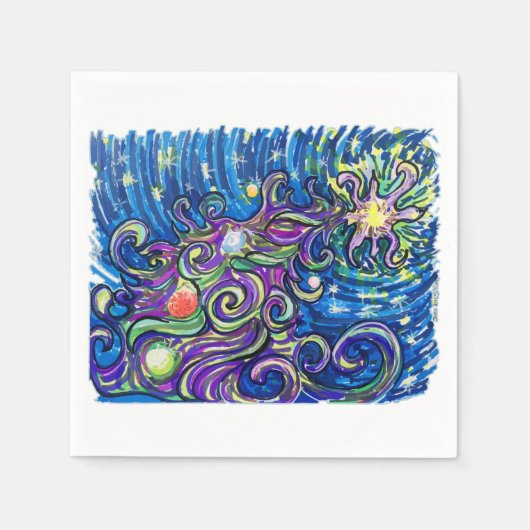 Cosmic Christmas Tree Servet (Voorkant)