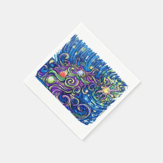 Cosmic Christmas Tree Servet (Hoek)