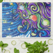 Cosmic Christmas Tree Theedoek (Gevouwen)