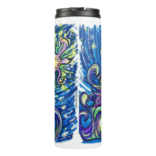 Cosmic Christmas Tree Thermosbeker (Achterkant)