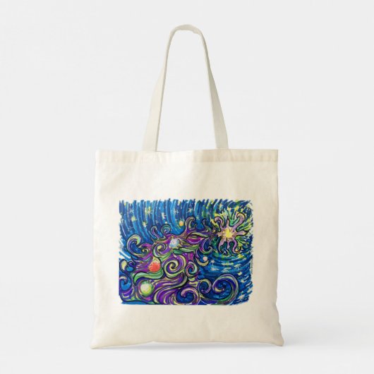 Cosmic Christmas Tree Tote Bag (Achterkant)