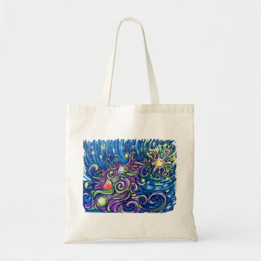 Cosmic Christmas Tree Tote Bag (Voorkant)