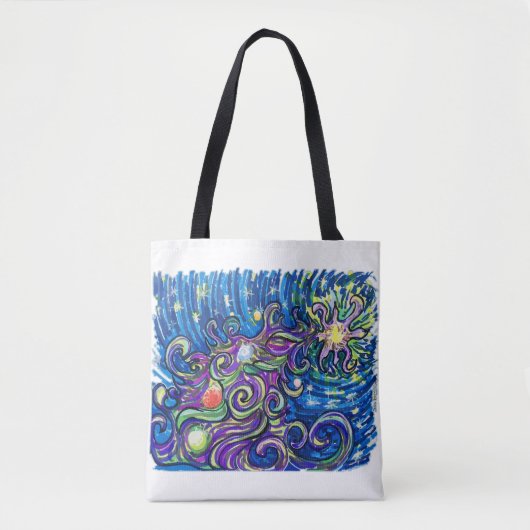 Cosmic Christmas Tree Tote Bag (Voorkant)