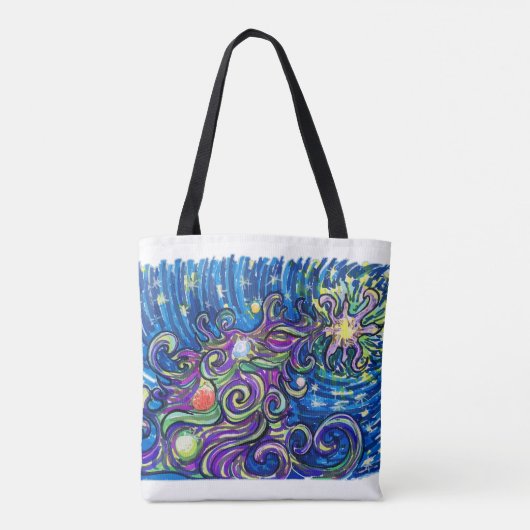 Cosmic Christmas Tree Tote Bag (Achterkant)