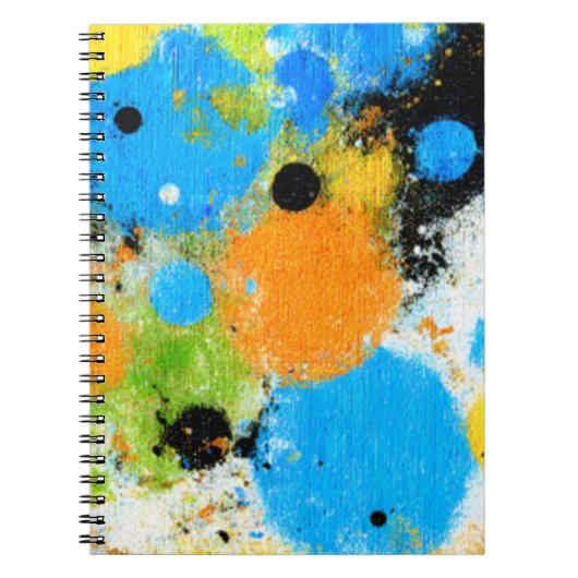 Cosmic Chromatic Splatter: Abstract Orbit Notitieboek (Voorkant)