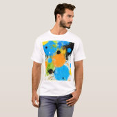 Cosmic Chromatic Splatter: Abstract Orbit T-shirt (Voorkant volledig)
