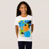 Cosmic Chromatic Splatter: Abstract Orbit T-shirt (Voorkant volledig)