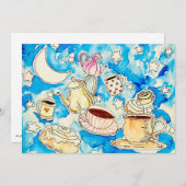 cosmic cinnamon rolls & coffee cups art feestdagenkaart (Voorkant / Achterkant)