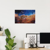Cosmic Cliffs Carina Nebula James Webb Telescope Poster (Thuiskantoor)