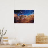 Cosmic Cliffs Carina Nebula James Webb Telescope Poster (Keuken)