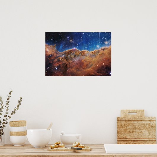 Cosmic Cliffs Carina Nebula James Webb Telescope Poster (Keuken)