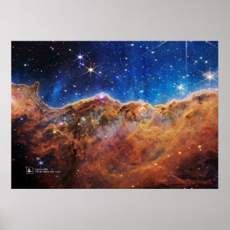 Cosmic Cliffs, Carina Nebula, NGC 3324, JWST Poster