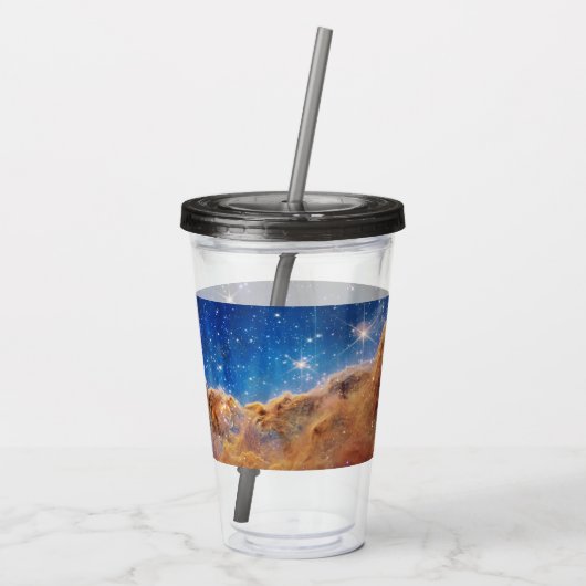 Cosmic Cliffs Carina Nebula Space Webb Telescope Acryl Drinkbeker (Achterkant)