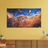 Cosmic Cliffs Carina Nebula Space Webb Telescope Canvas Afdruk (Insitu (Woonkamer))
