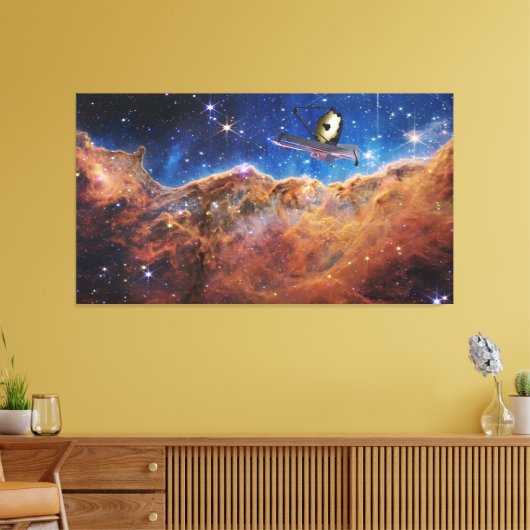 Cosmic Cliffs Carina Nebula Space Webb Telescope Canvas Afdruk (Insitu (Woonkamer))