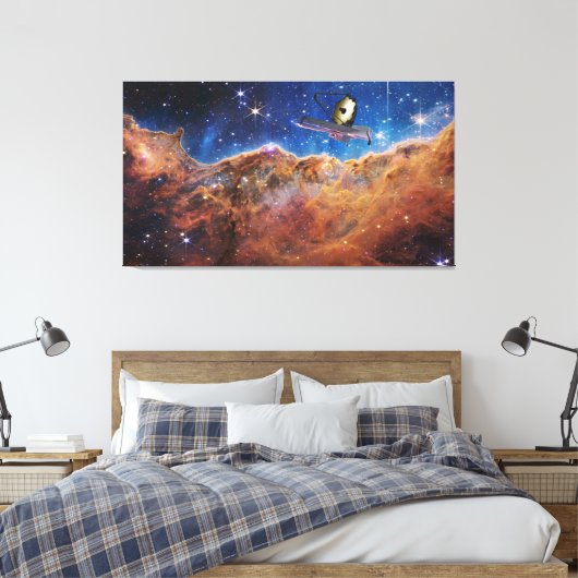 Cosmic Cliffs Carina Nebula Space Webb Telescope Canvas Afdruk (Insitu (Slaapkamer))