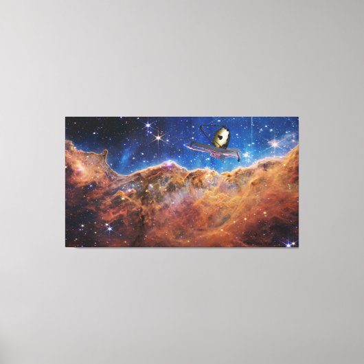 Cosmic Cliffs Carina Nebula Space Webb Telescope Canvas Afdruk (Voorkant)