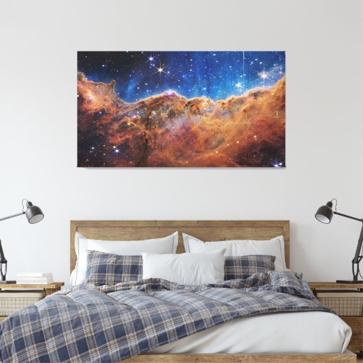 Cosmic Cliffs Carina Nebula Space Webb Telescope Canvas Afdruk (Insitu (Slaapkamer))