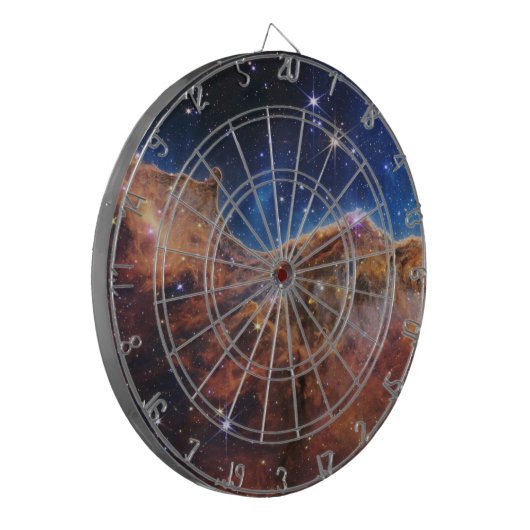 Cosmic Cliffs Carina Nebula Space Webb Telescope Dartbord (Voorkant Links)