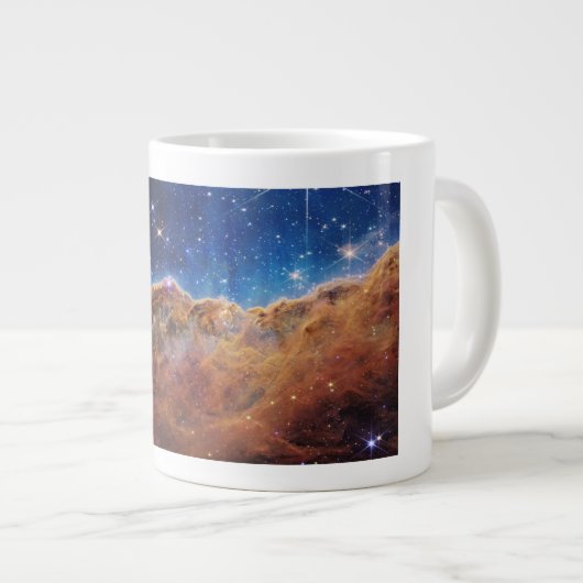 Cosmic Cliffs Carina Nebula Space Webb Telescope Grote Koffiekop (Voorkant rechts)