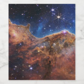 Cosmic Cliffs Carina Nebula Space Webb Telescope Wijn Etiket (Enkel label)