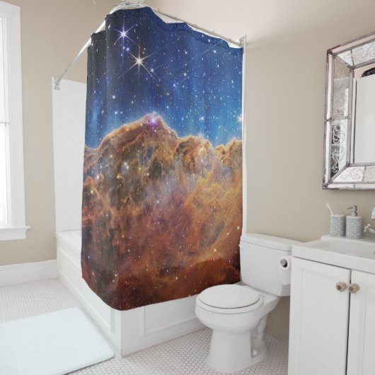 Cosmic Cliffs in de Carina Nebula Douchegordijn (In situ)