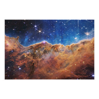 Cosmic Cliffs in de Carina Nebula Foto Afdruk