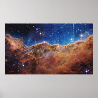 "Cosmic Cliffs" in de Carina Nebula Poster