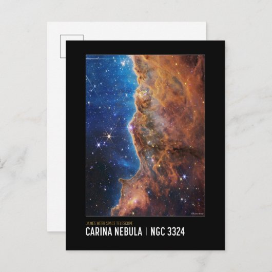 Cosmic Cliffs James Webb NASA Space Educational Briefkaart (Voorkant / Achterkant)