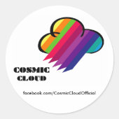 Cosmic Cloud-Sticker Ronde Sticker (Voorkant)