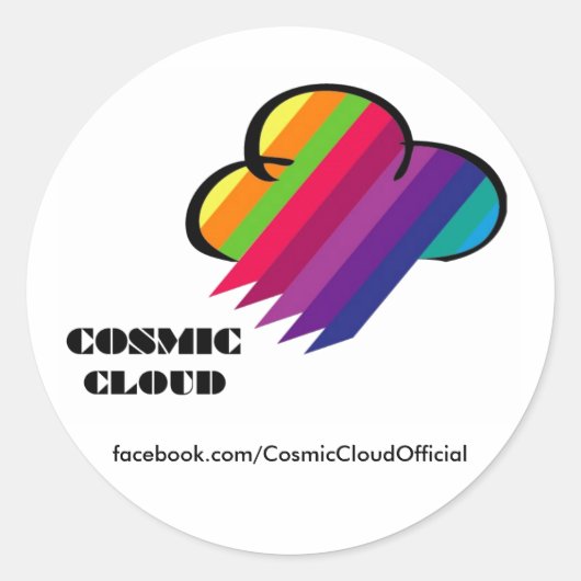 Cosmic Cloud-Sticker Ronde Sticker (Voorkant)