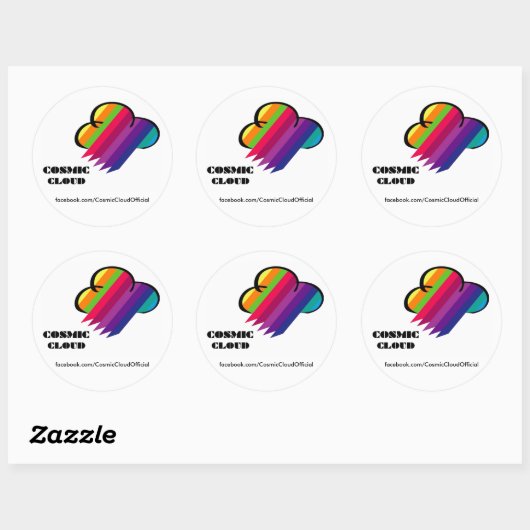 Cosmic Cloud-Sticker Ronde Sticker (Vel)