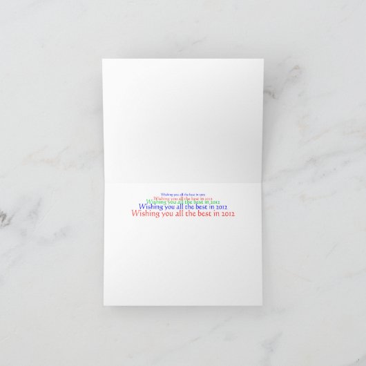 Cosmic Color Rivers Abstract Nieuwjaar Kaart (Binnen)