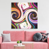 Cosmic Colors 5 Swirls Canvas Prins Afdruk (Insitu (Woonkamer))