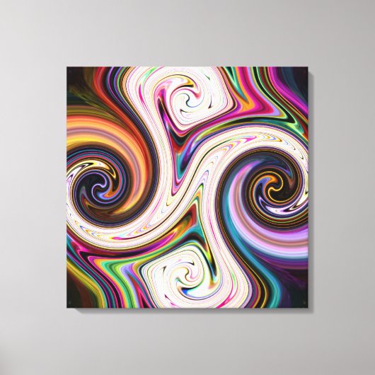 Cosmic Colors 5 Swirls Canvas Prins Afdruk (Voorkant)