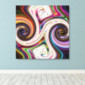Cosmic Colors 5 Swirls Canvas Prins Afdruk (Insitu (Houten vloer))