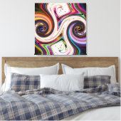 Cosmic Colors 5 Swirls Canvas Prins Afdruk (Insitu (Slaapkamer))