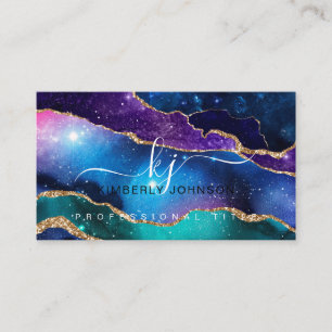 Cosmic Colors Nepgoud Glitter Agate Professioneel Visitekaartje